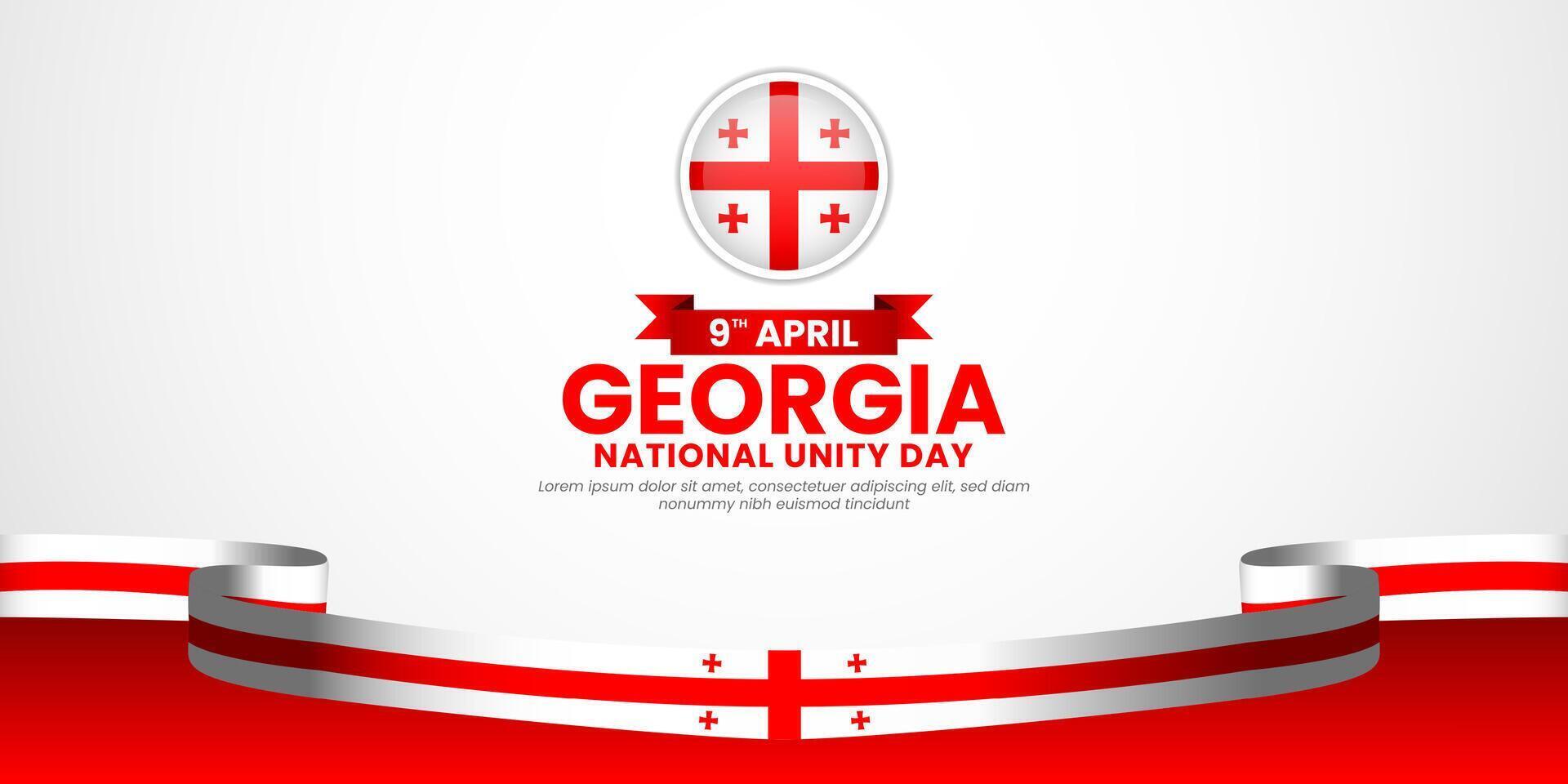 Georgia flag banner background design template for national unity day or independence day vector
