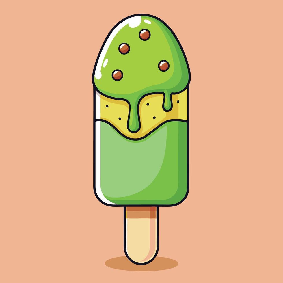 Delicious and playful ice cream doodle vector