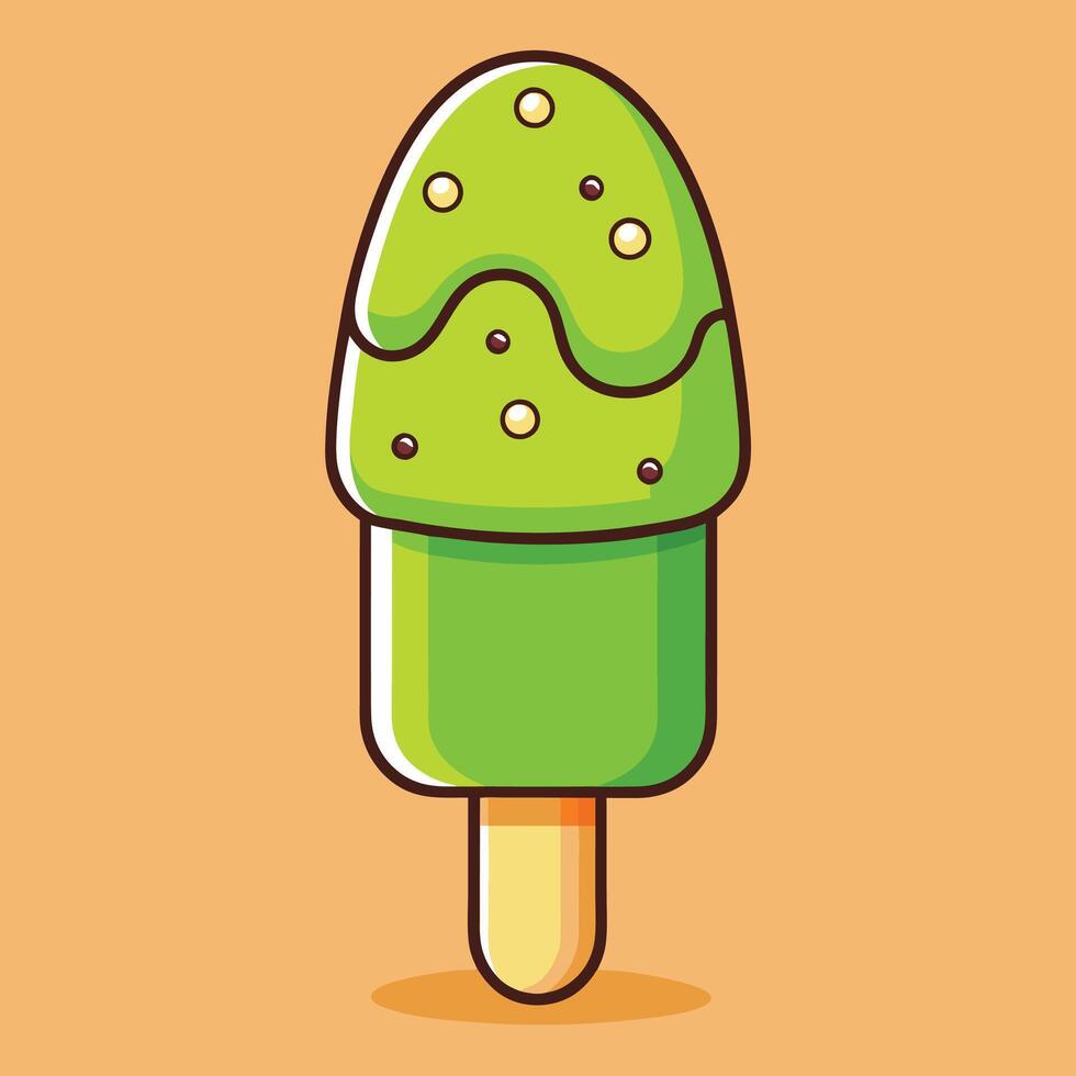 cone ice cream flat style design vector