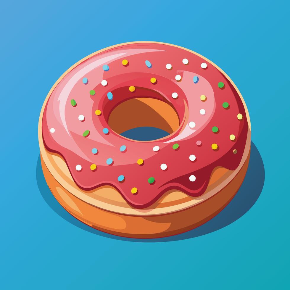 Round Sweet Treat with a Pastel Glaze vector