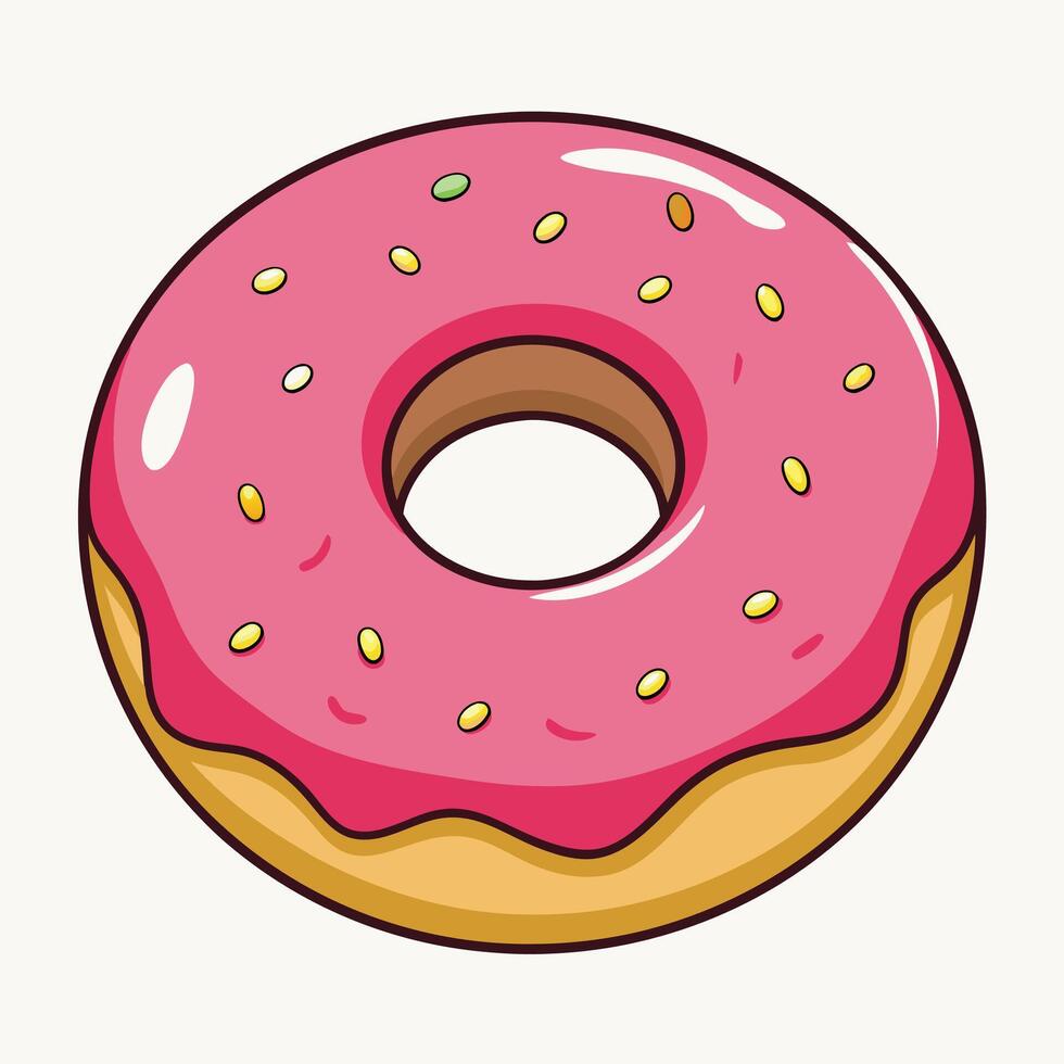 Simple and Playful Cartoon Bakery Illustration vector