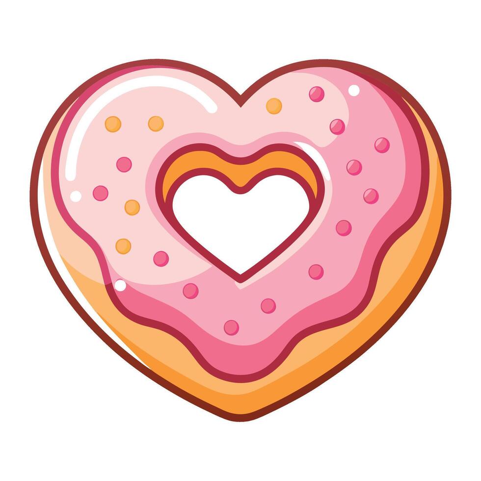 Decorative Heart Frosted Bakery Concept vector
