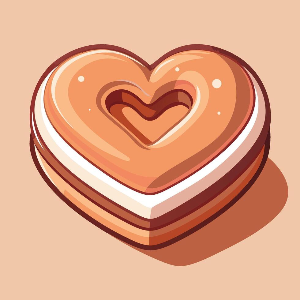 Bakery Inspired Drizzling Dessert with a Cute Style vector