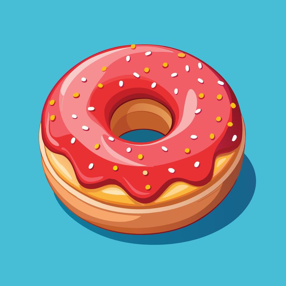 Colorful Cartoon Bakery Icon with Soft Glaze vector
