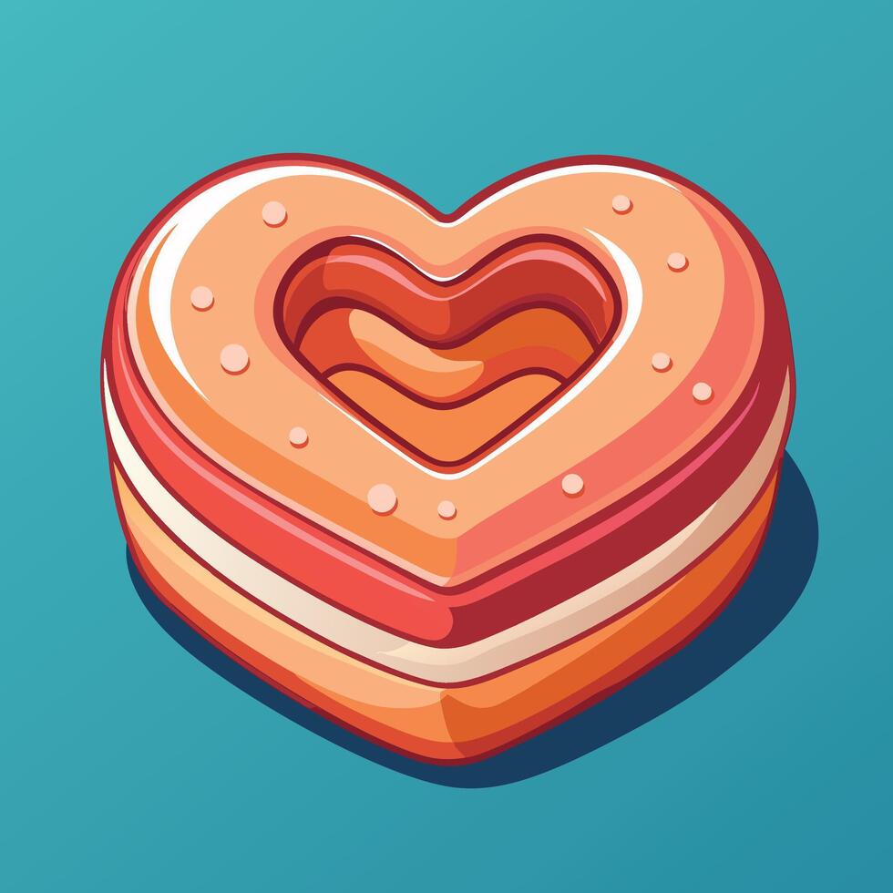 Cute Floating Treat with Soft Icing Details vector