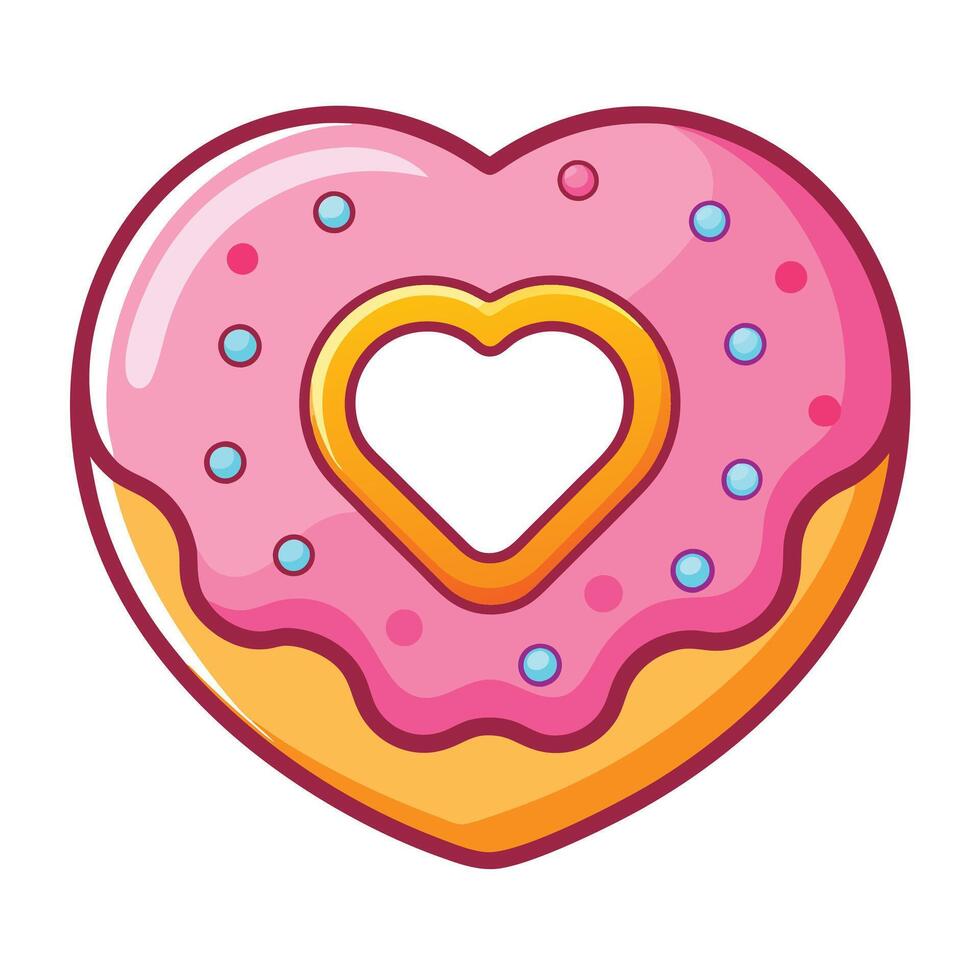 Bright and Glossy Bakery Treat in Cartoon Style vector