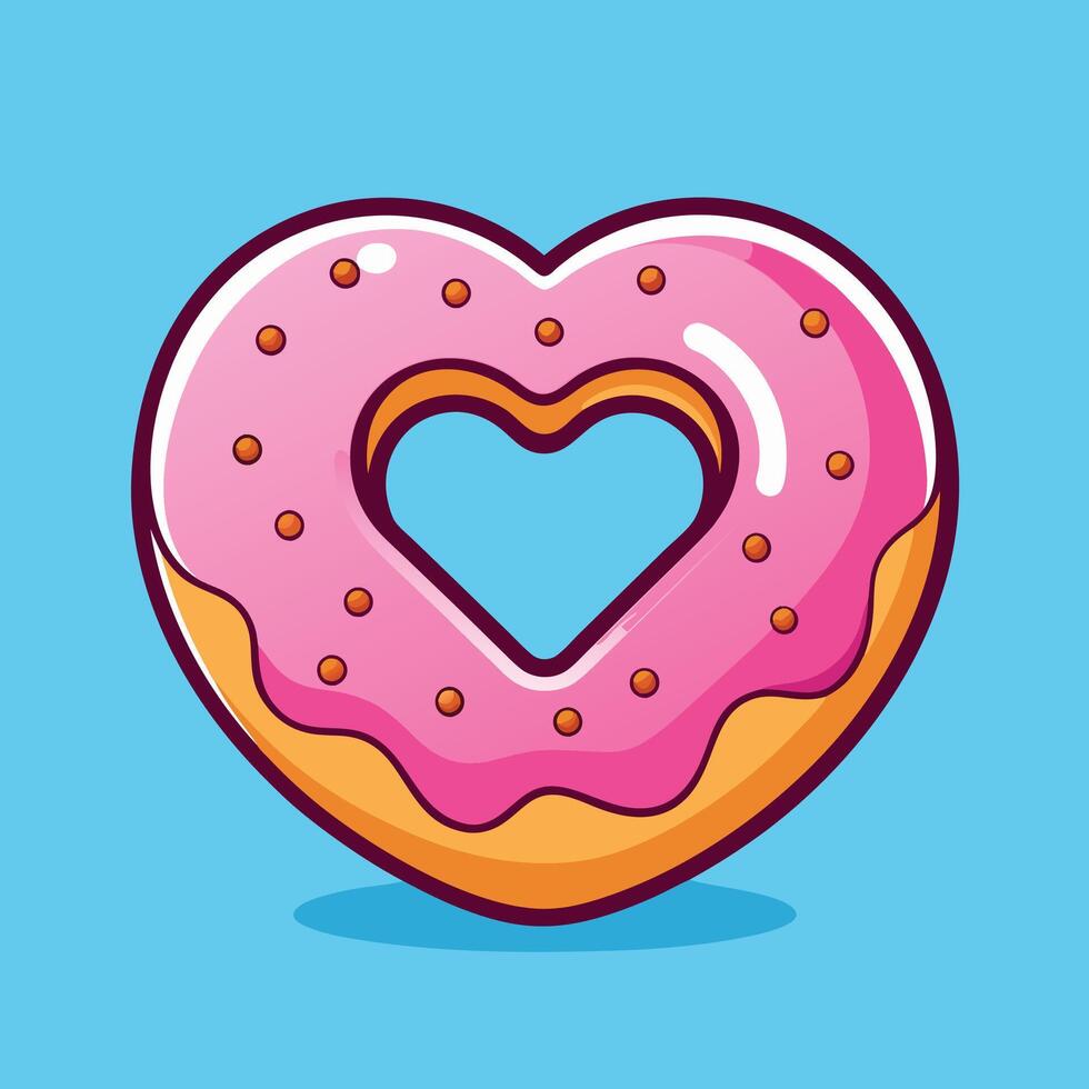 Sweet Icing-Covered Bakery Item in a Cute Style vector