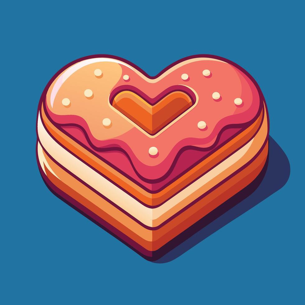 Kawaii style sweet donut icon. vector