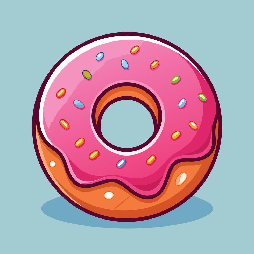 Bakery Illustration with a Drizzling Coating vector
