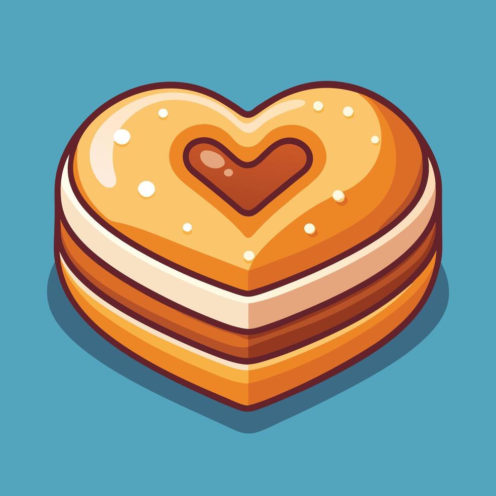 Sugary Baked Item with a Fun Cartoon Appeal vector