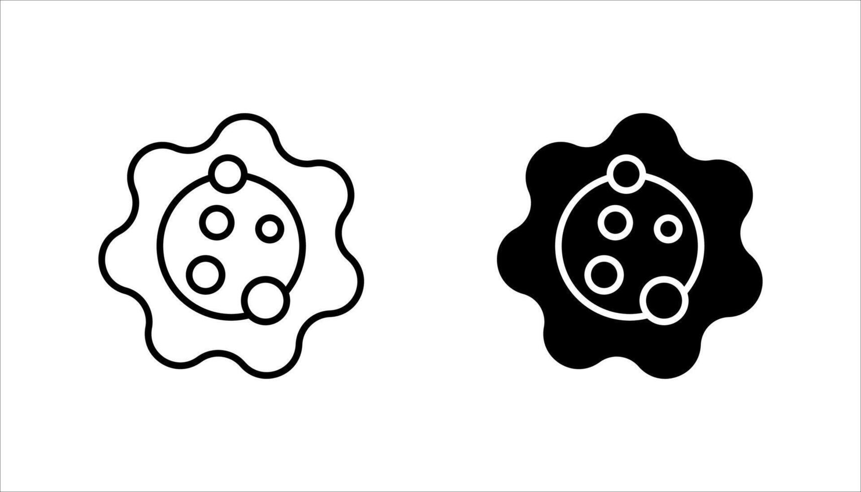 Cancer cell icon set, illustration on white background. vector