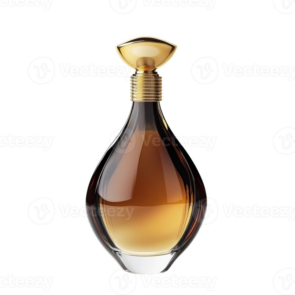 Elegant Perfume Bottle Design on transparent background. png