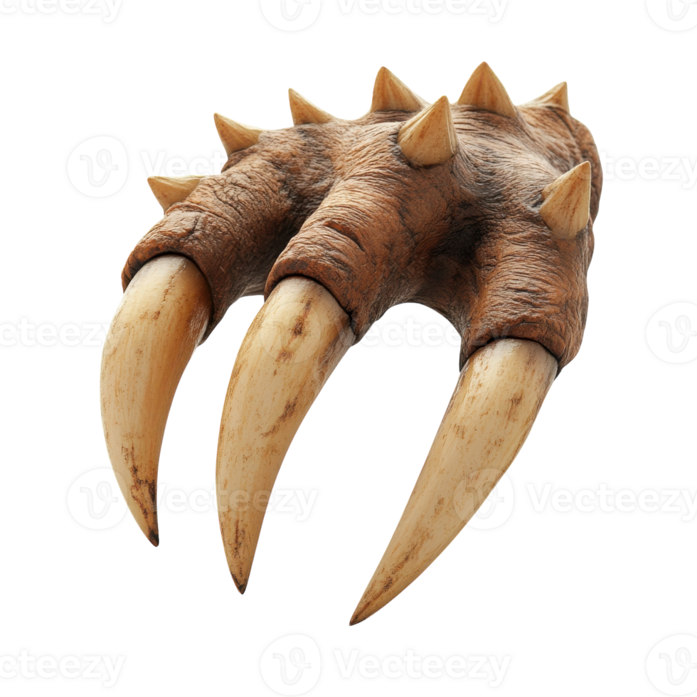 Powerful Beast Claw Macro Shot on transparent background. png