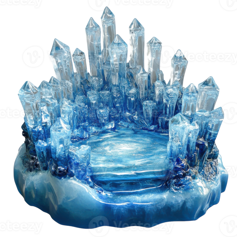 Icy Throne for Shimmering Shrimp on transparent background. png