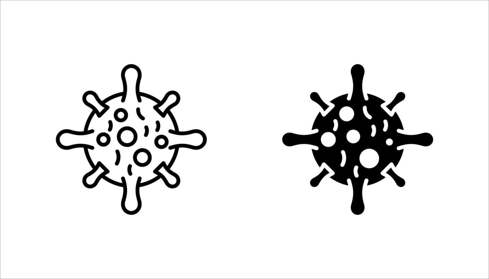 icon set of viruses and bacteria, on a white background... vector