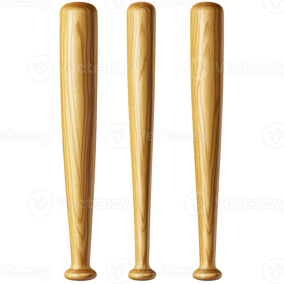 Baseball Bats Isolated on White on transparent background. png