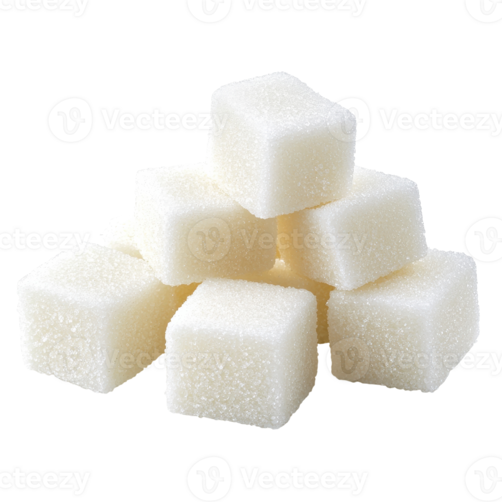 Sweet Sugar Cubes Delight on transparent background. png