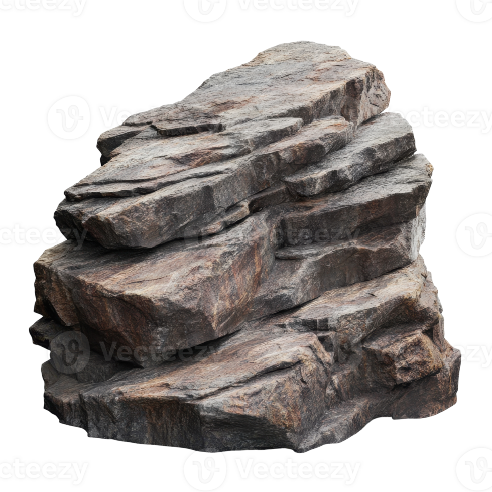Majestic Cliffside Rock Formation on transparent background. png