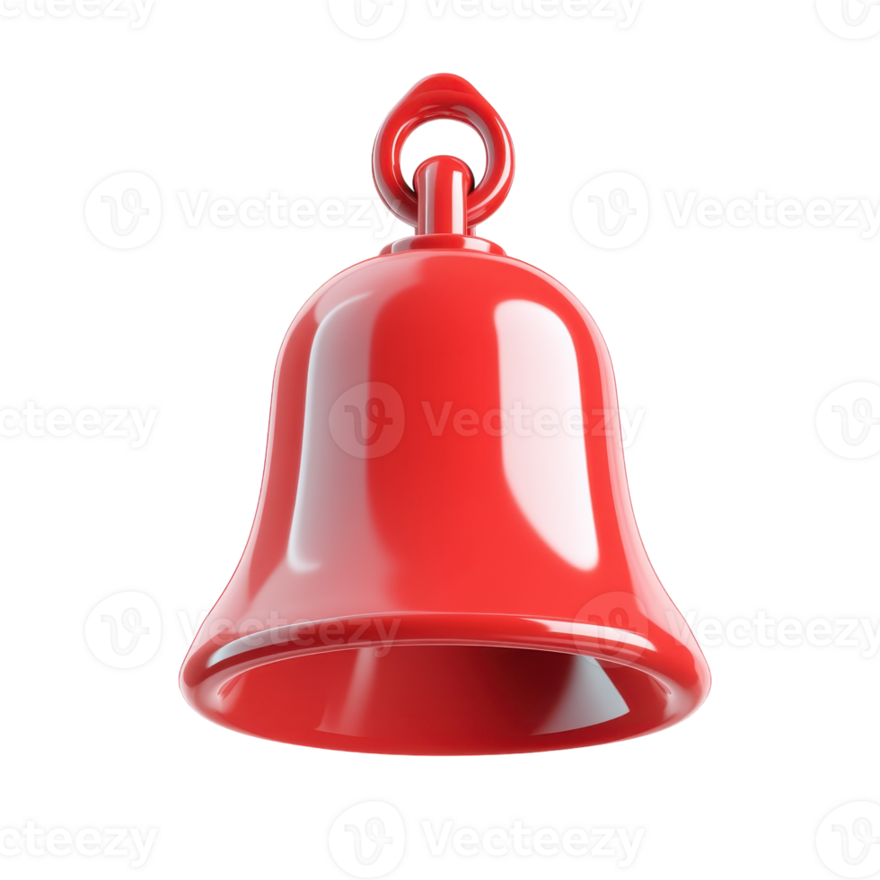 Red Notification Bell Icon on transparent background. png