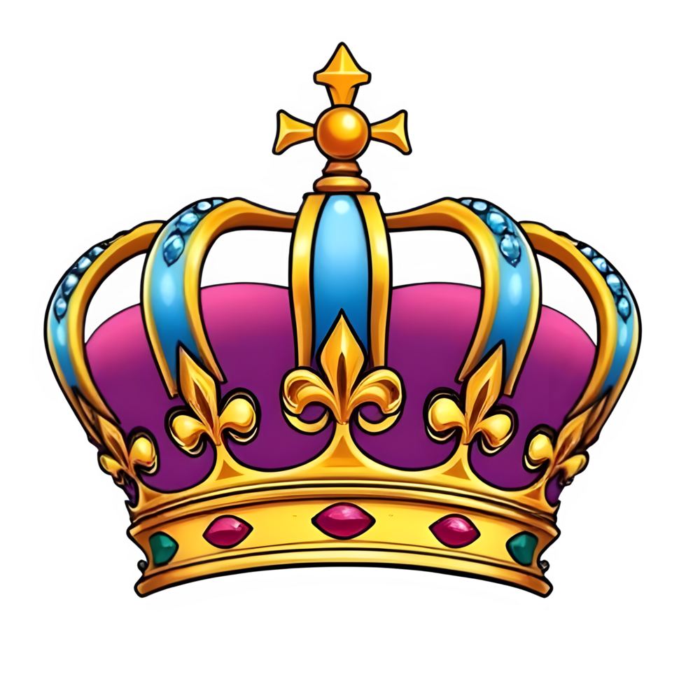 Royal Crown Cartoon Clipart design png
