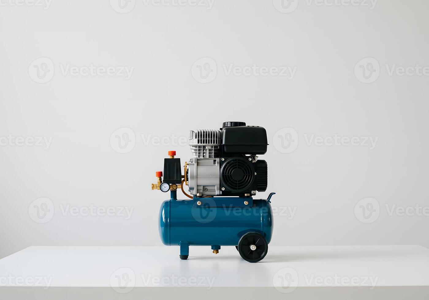 Portable Air Compressor on White Table photo