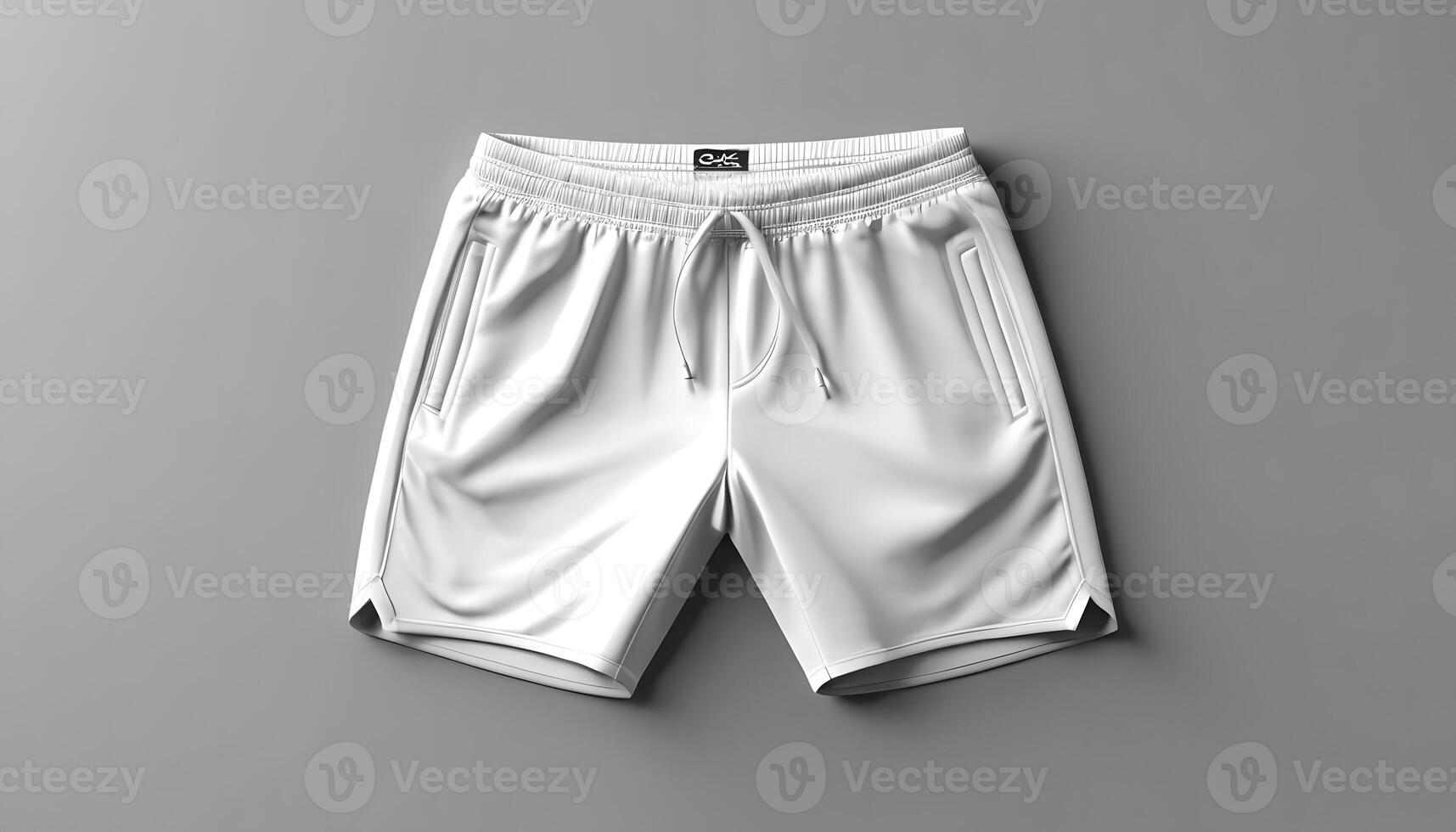 Classic White Men's Shorts A Timeless Summer Staple for Effortless Style and Comfort Mock up template for design print photo