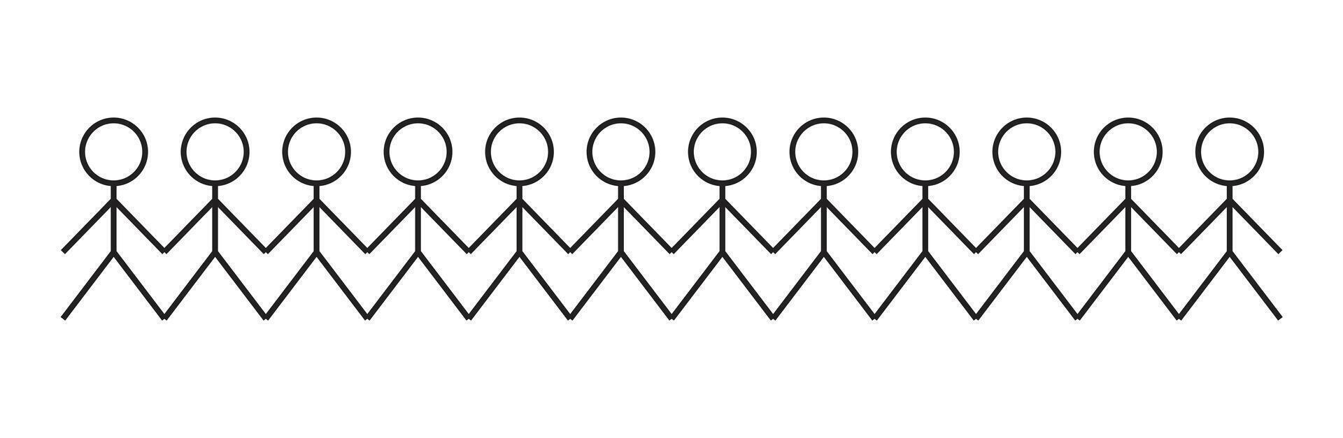 Illustration stick man together vector