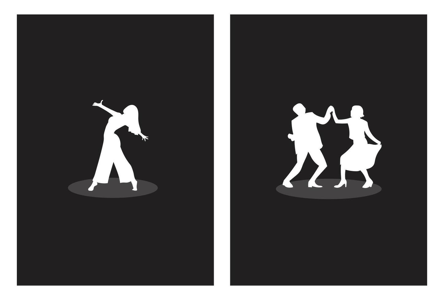 Illustration people dancing minimalist unique design vector