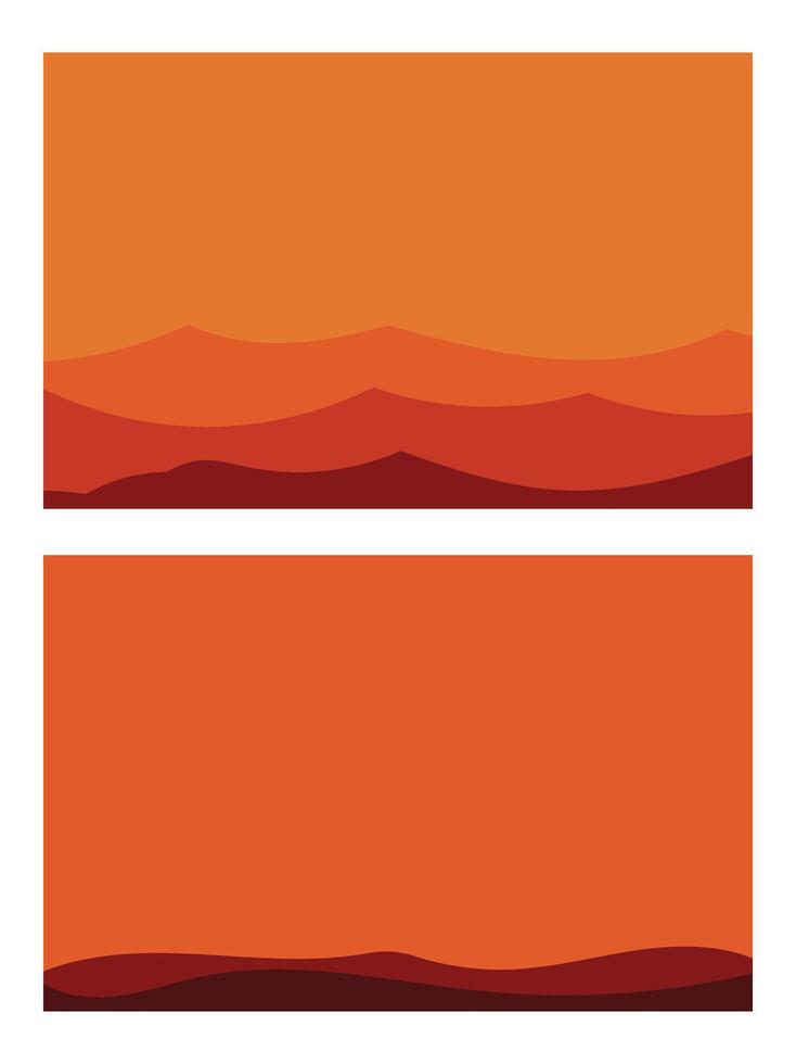 Illustration poster landscape sunset unique design vector