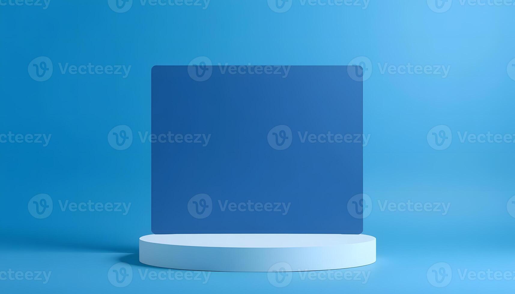 Minimalist Blue Product Display Clean, Modern 3D Render photo
