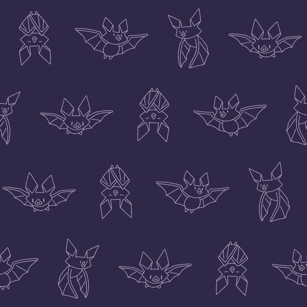 Outline Bat Seamless Pattern Background for Print Fabric Surface Fashion Wrapping vector