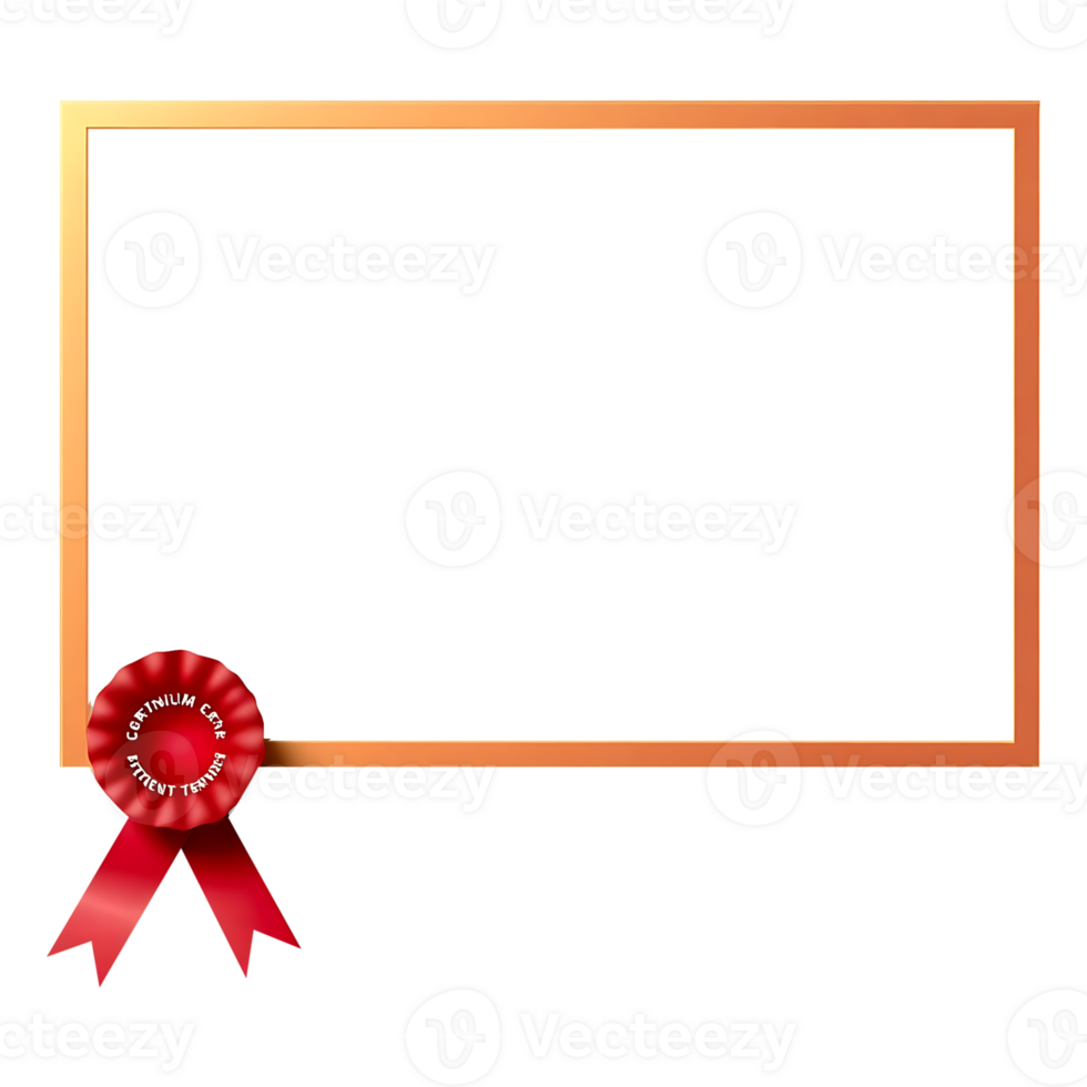red ribbon award frame with red ribbon on transparent background png