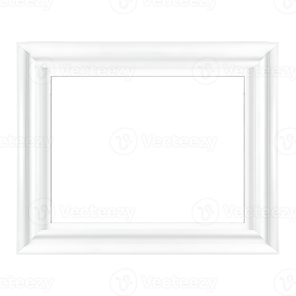 white picture frame on transparent background png