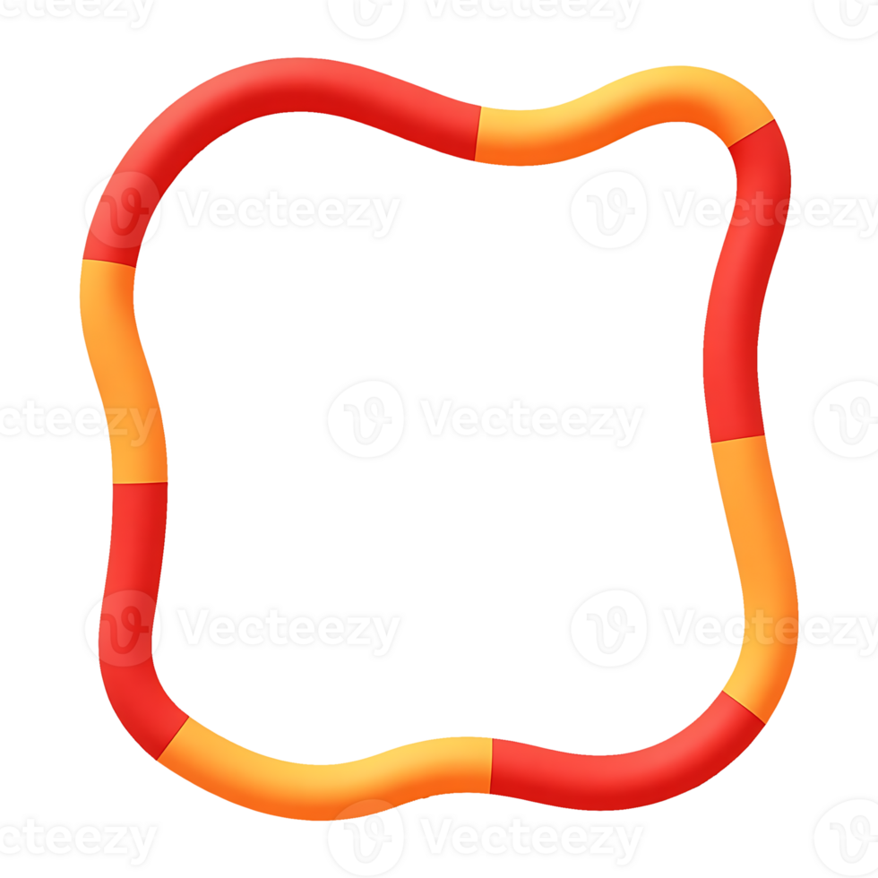 a red and orange rubber ring on a transparent background png