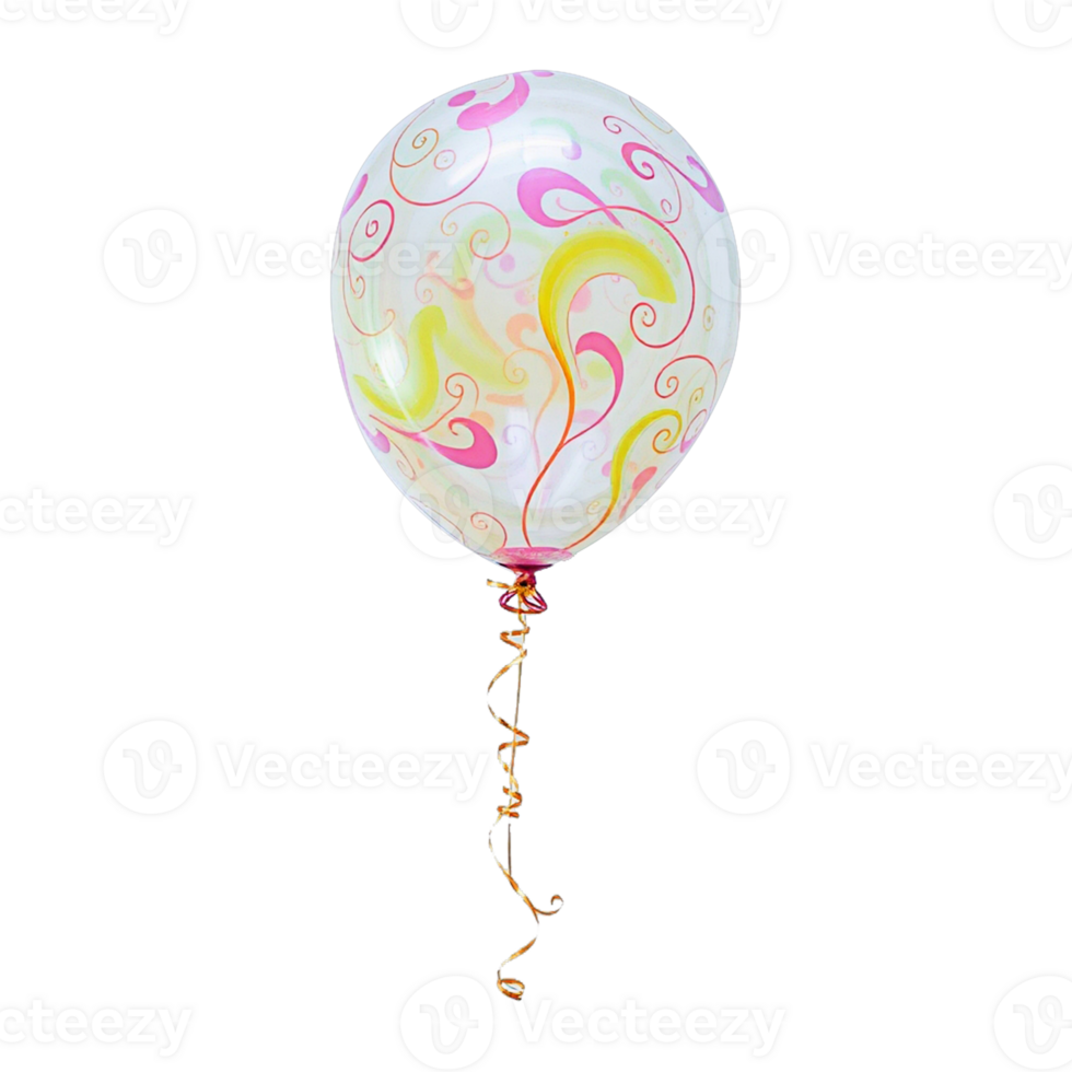 a balloon with a pink and yellow design png