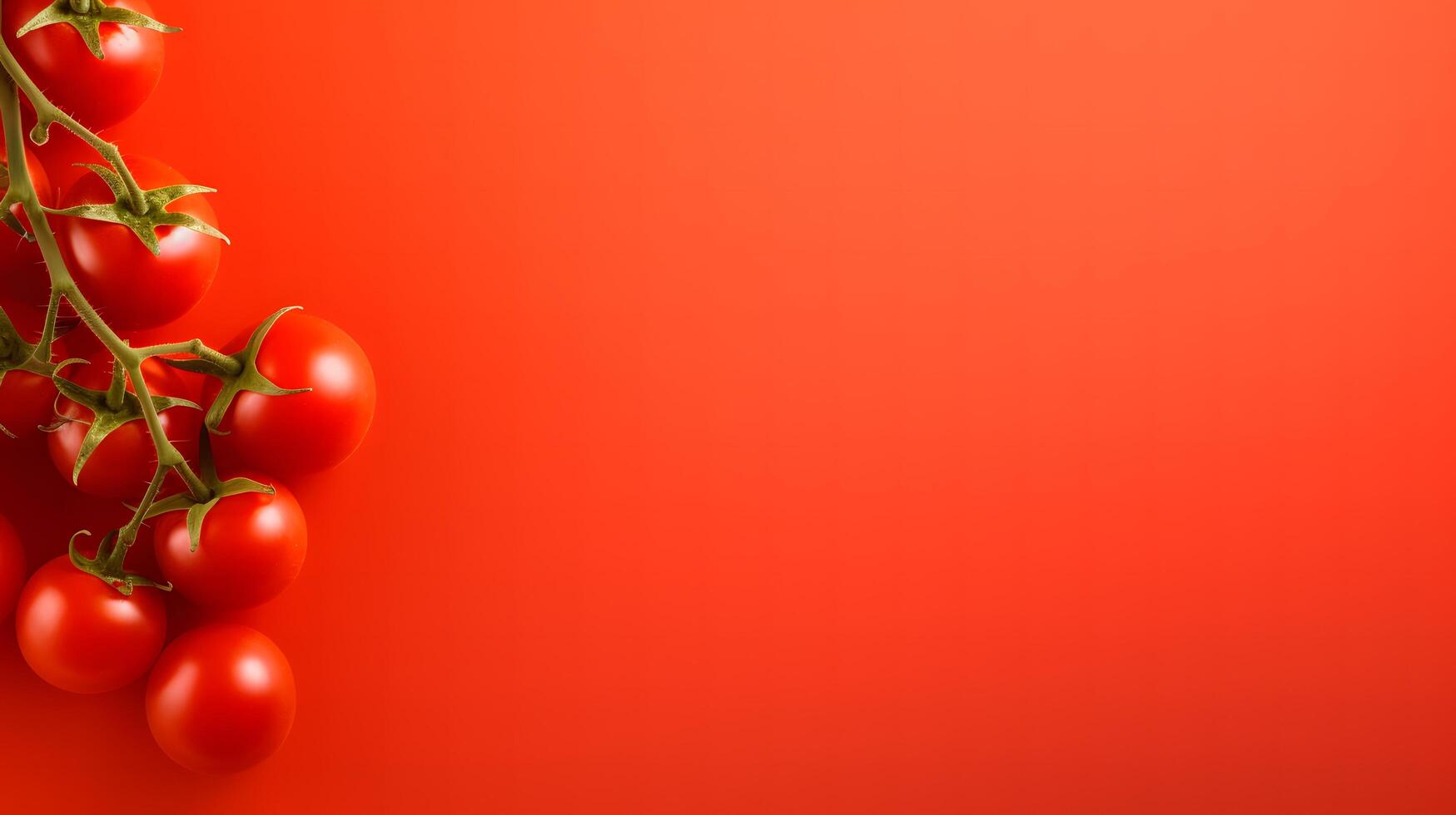 Vibrant cherry tomato color gradient background close-up photography culinary studio freshness concept photo