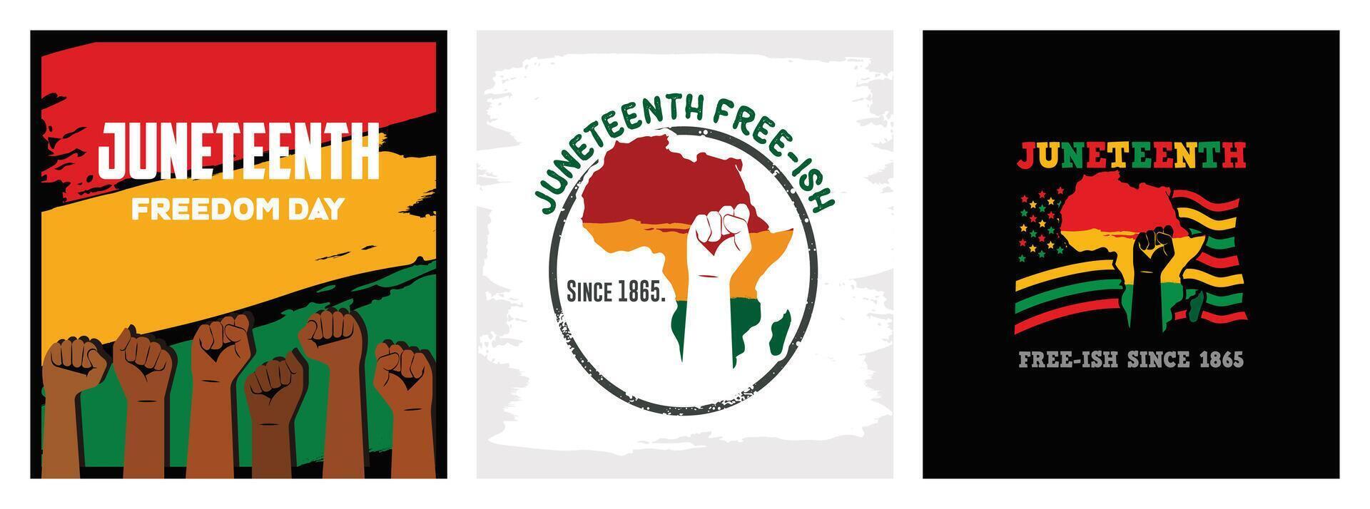Day of freedom from slavery in Africa. Hand clenched with a map of an African country. vector