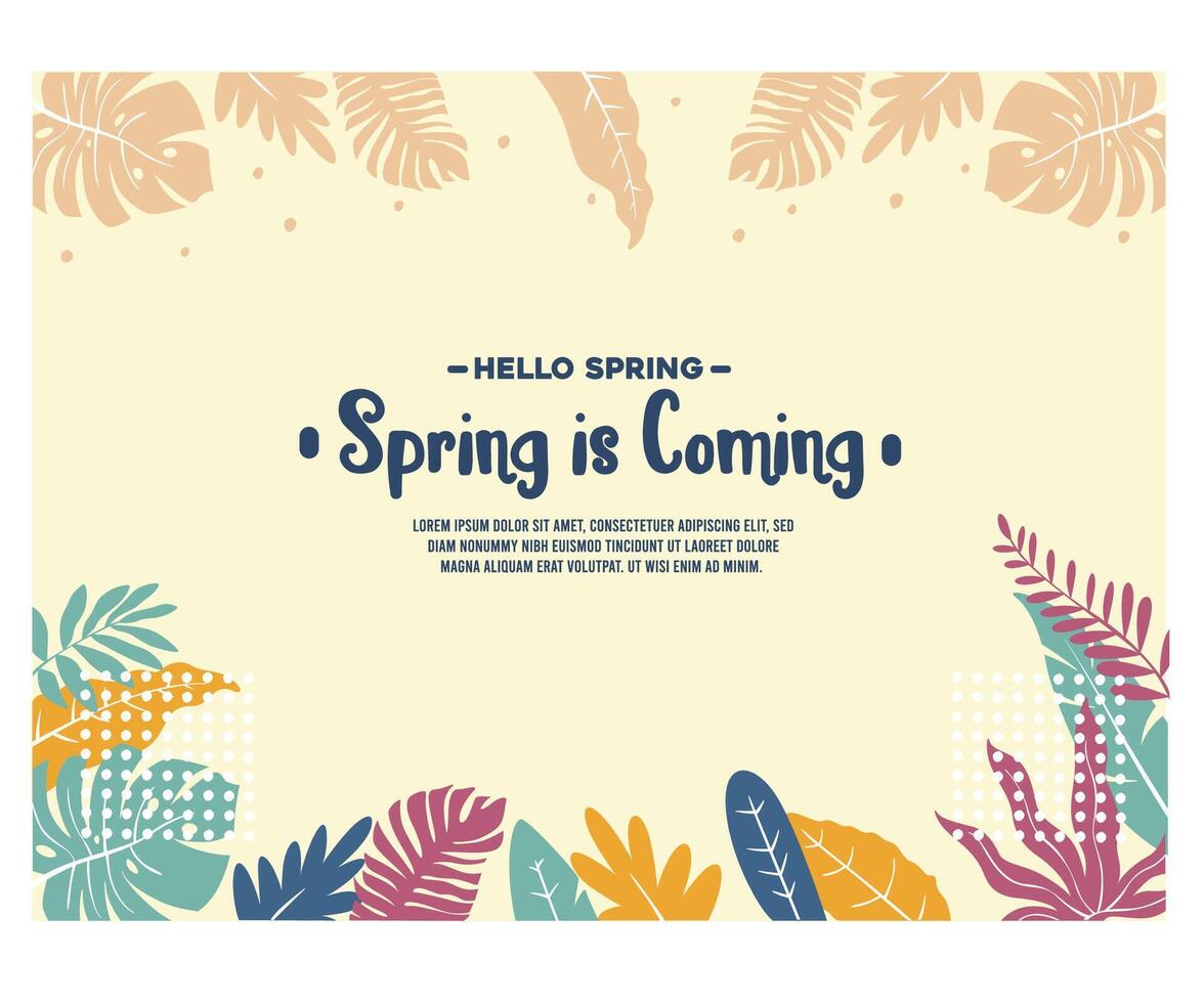Vibrant Spring-Themed Graphic Design vector