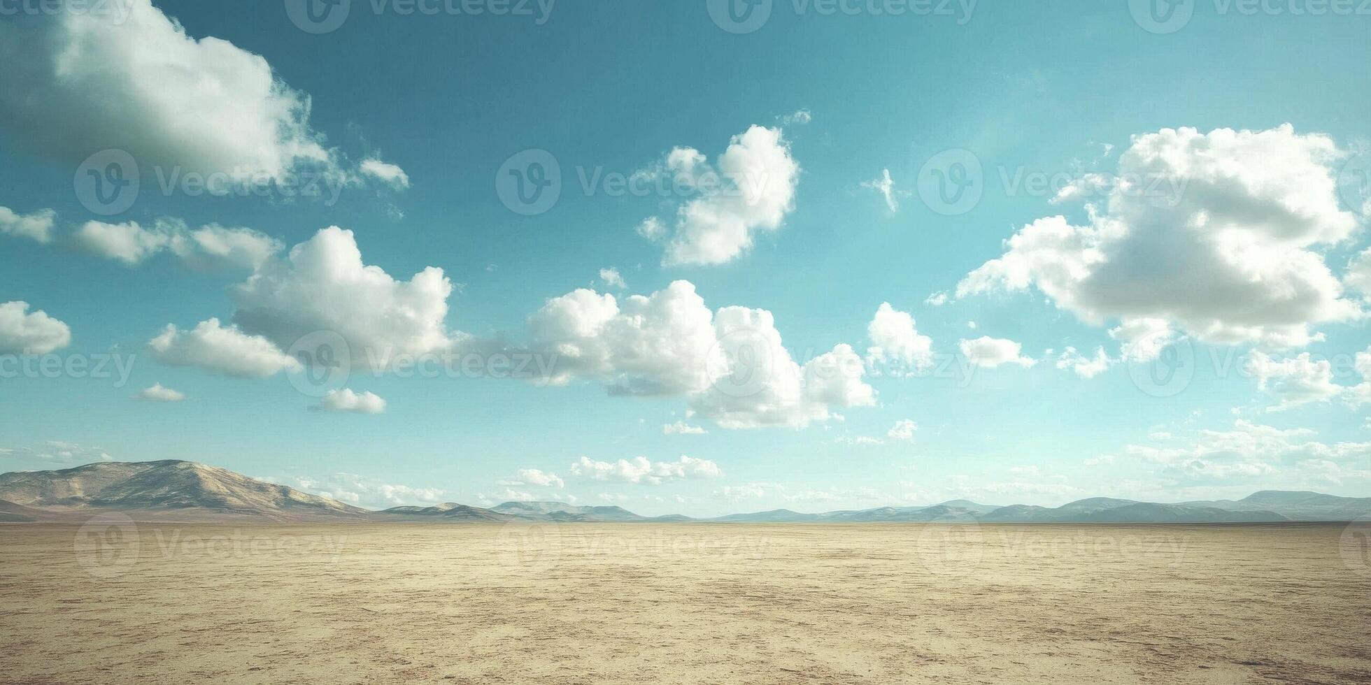Vast Desert Landscape Under a Majestic Sky photo