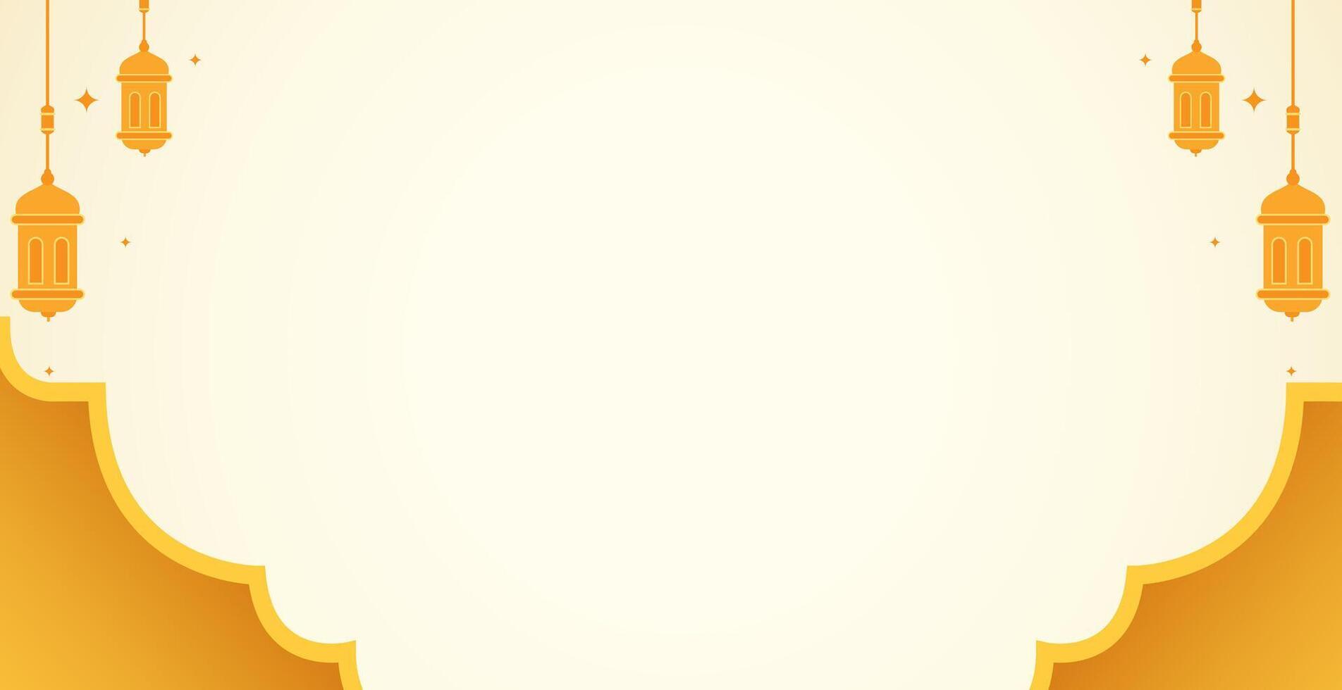Religious background with Islamic lantern vector