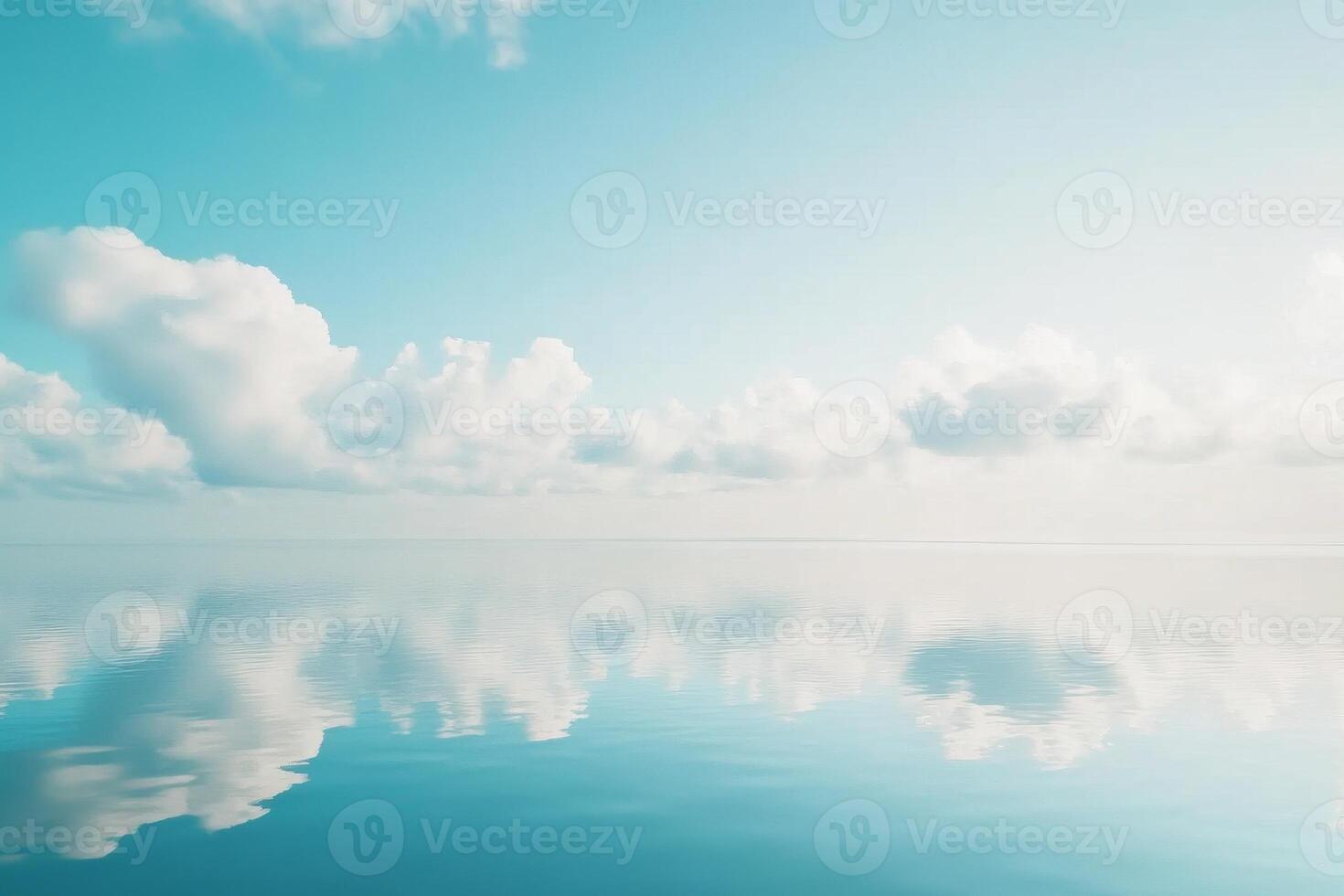 Serene Sky and Water Reflection photo