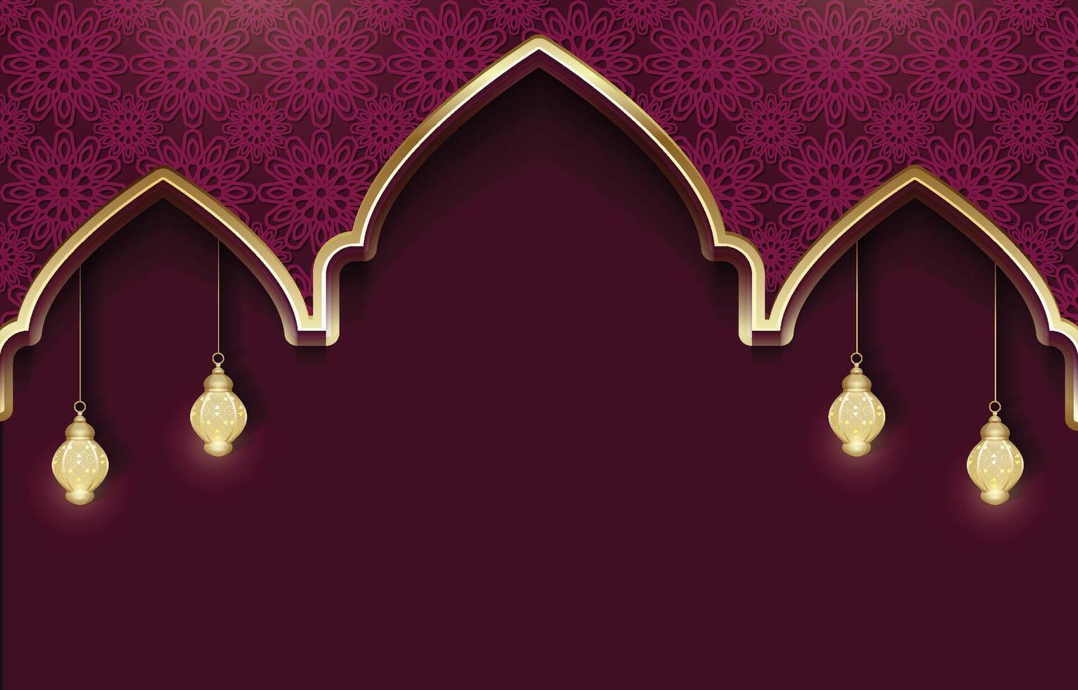 Luxury Ramadan Kareem background with arabic lanterns vector