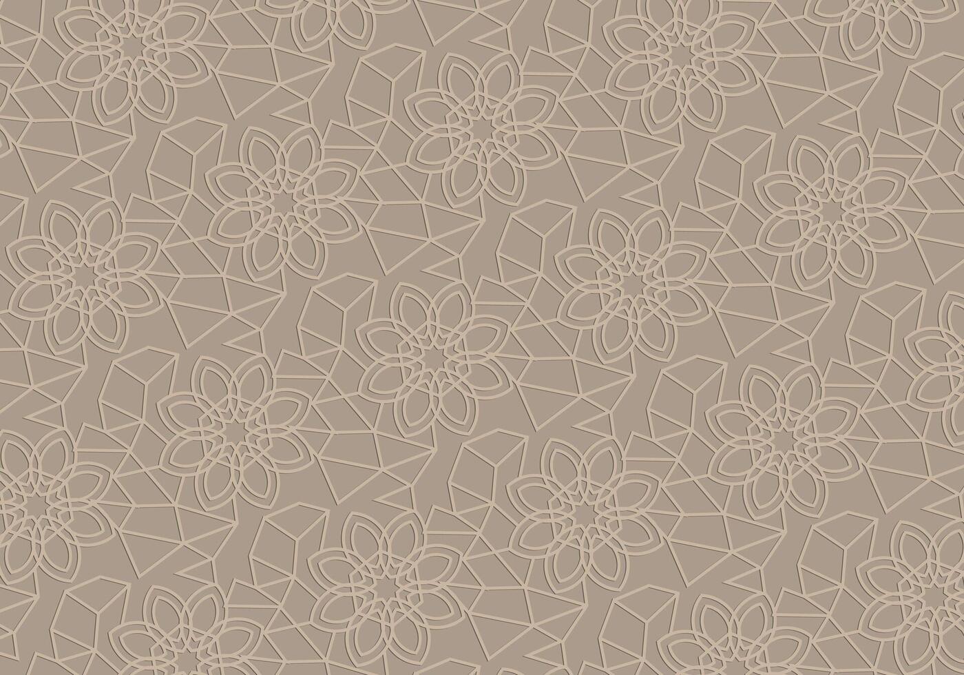 Arabic floral pattern monochrome color background illustration for banner, leaflet, booklet, presentation page, brochure. vector