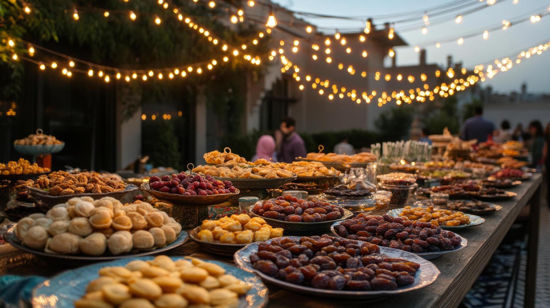 A buffet table with many different types of food photo