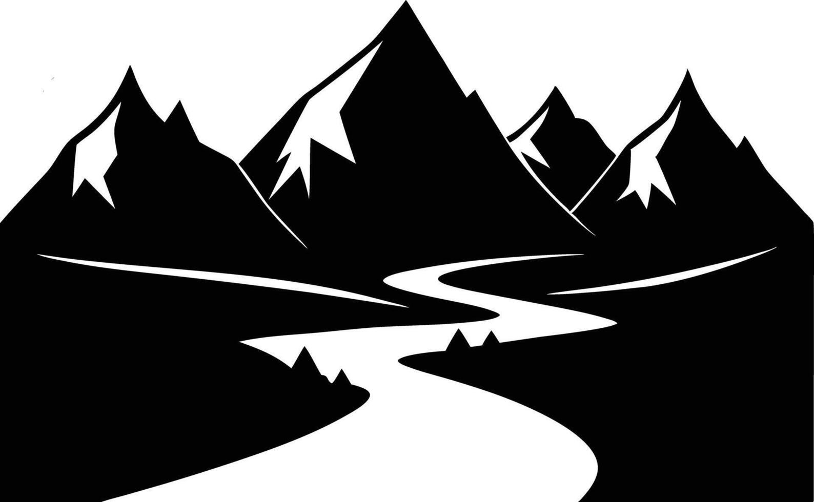 Vintage-Inspired Alpine Panorama vector