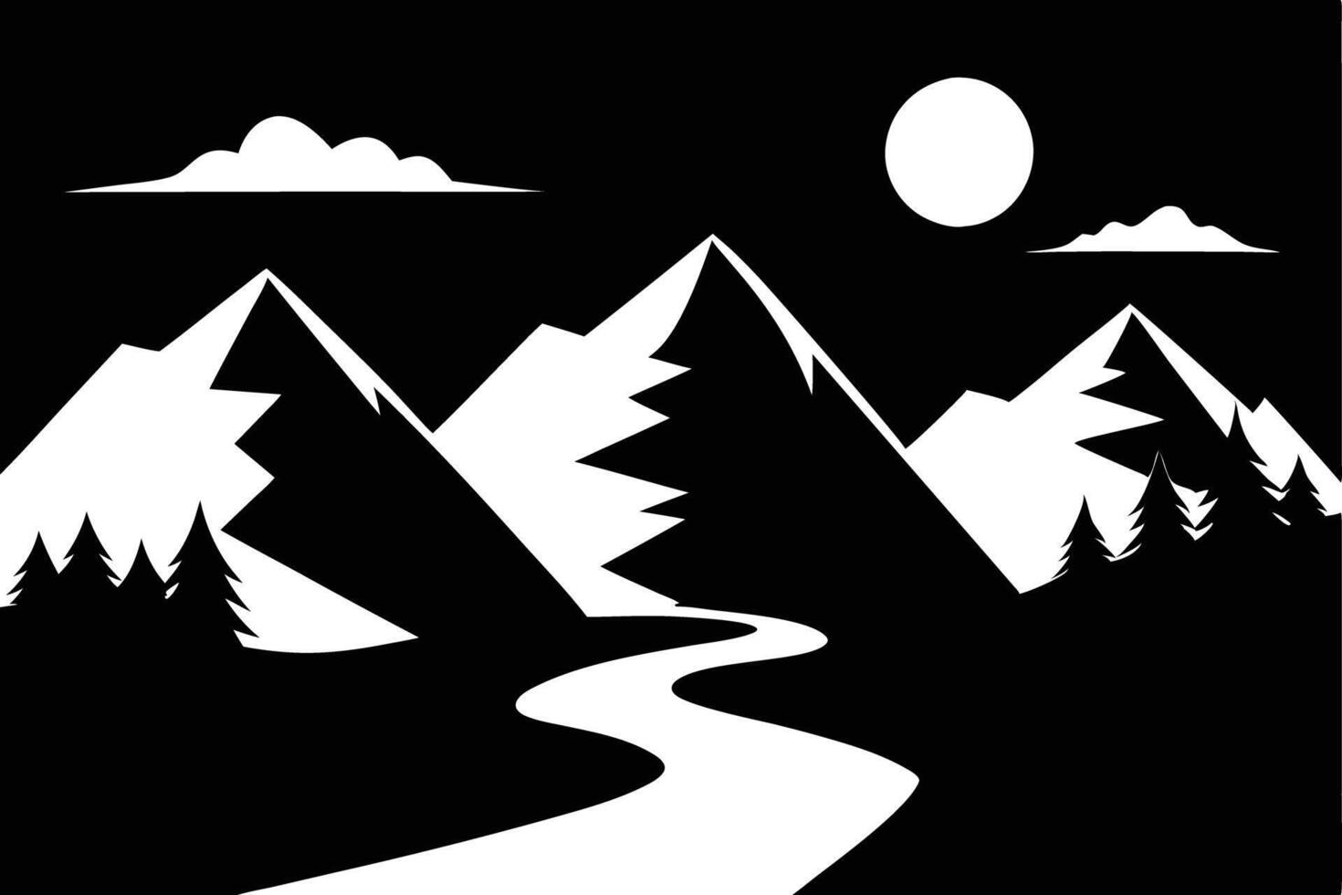 Natures Majesty in Black and White vector