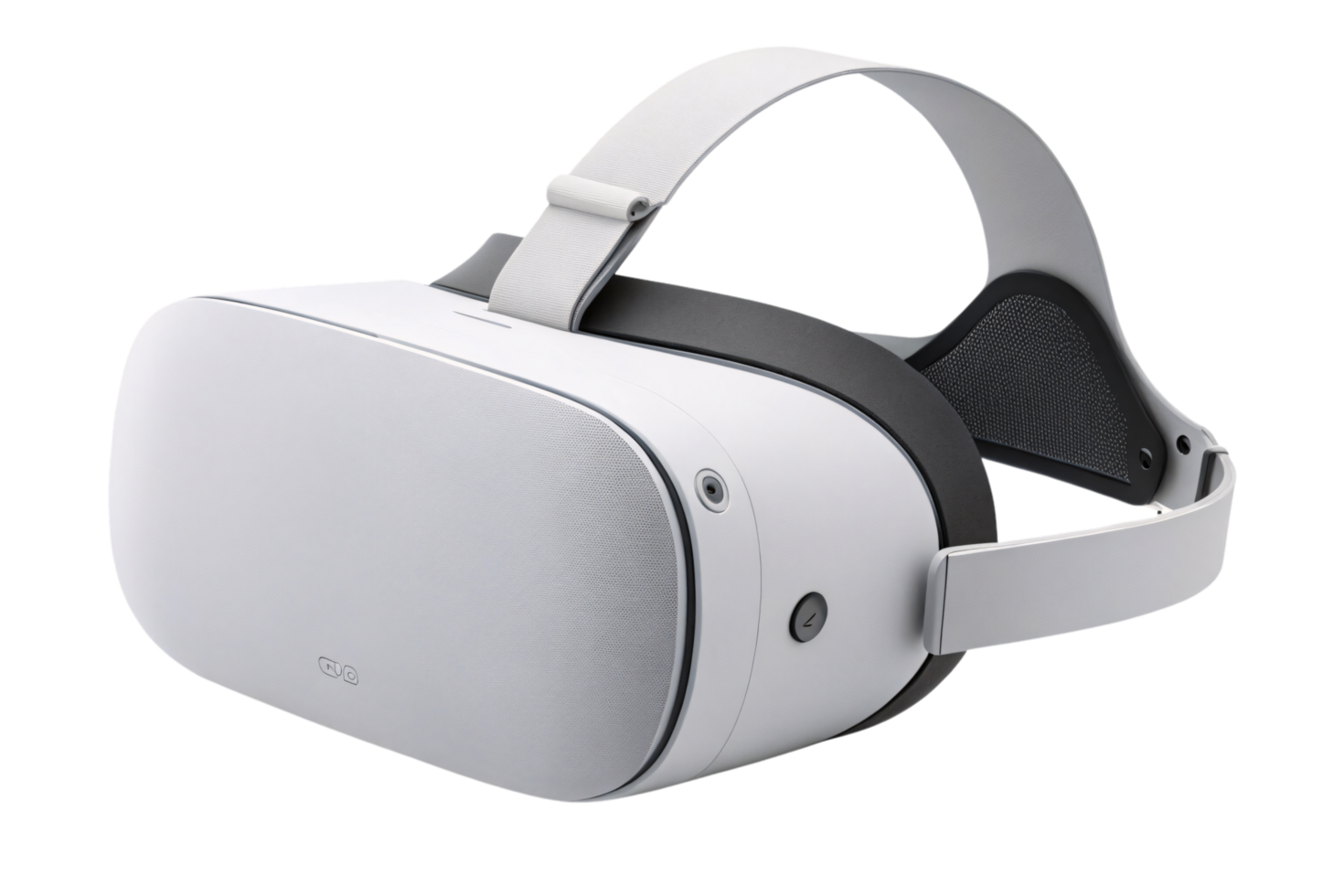 Featuring gray and black accents, this VR headset is designed for next-gen comfort and advanced tech capabilities, ideal for gaming enthusiasts png