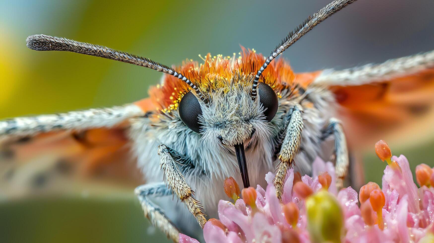 A close up of a butterfly on a flower photo