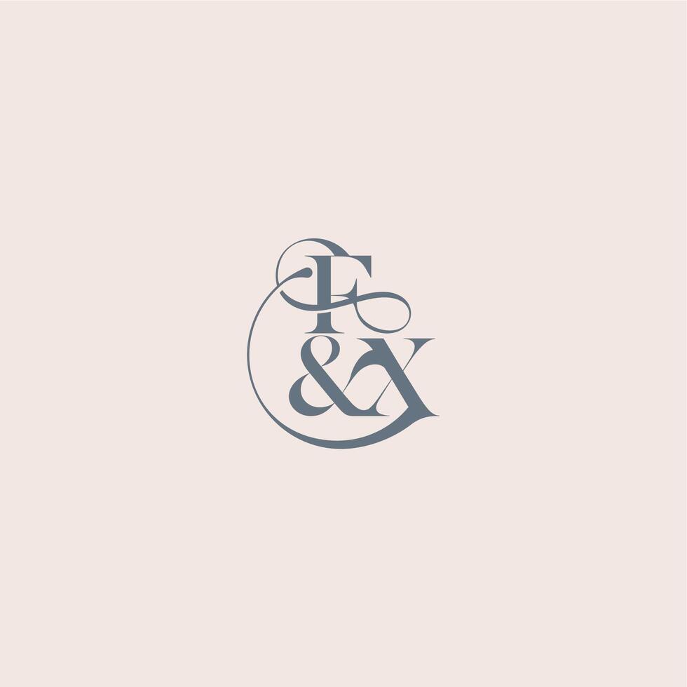 bold serif initial calligraphy FX elegant and luxury concept wedding concept monogram letter vector