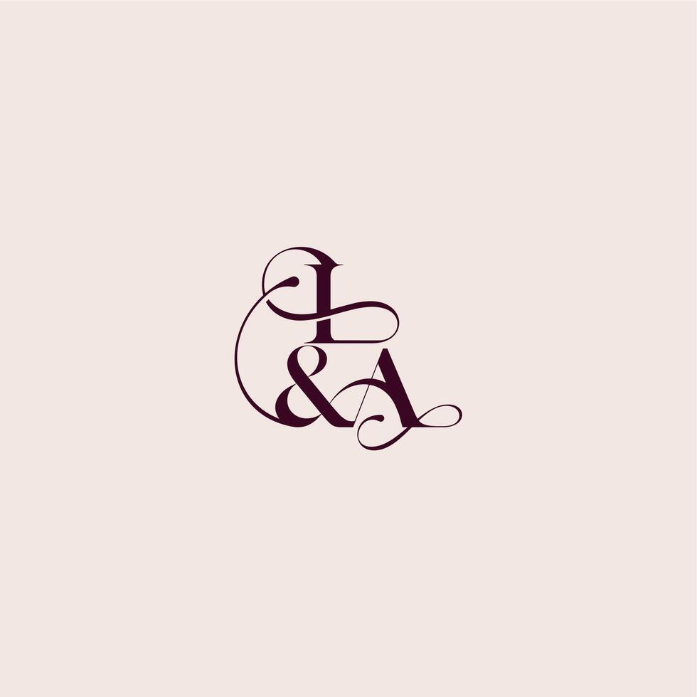bold serif initial calligraphy wedding concept monogram letter elegant and luxury concept IA vector